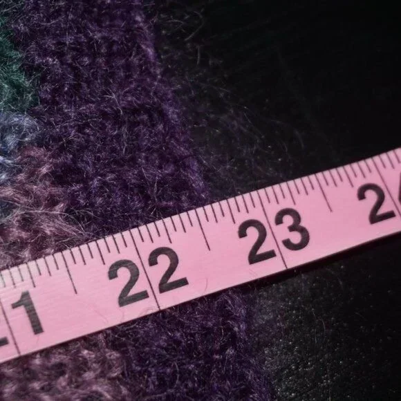 Vintage 90s Hand Knit Mohair Cardigan Sweater - Picture 6 of 6